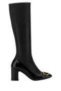 Gucci Patent Leather Knee-High Boot — Black