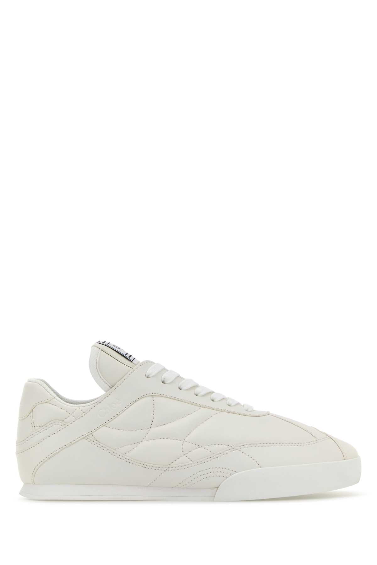 Chloé Quilted Leather Sneaker — White
