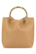Valentino Garavani Soft Leather Bucket Shoulder Bag — Beige