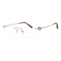 Chopard VCHL27S0A39 Cat Eye Rimless Eyeglasses — Gold