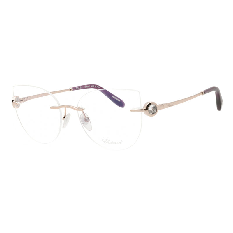 Chopard VCHL27S0A39 Cat Eye Rimless Eyeglasses — Gold