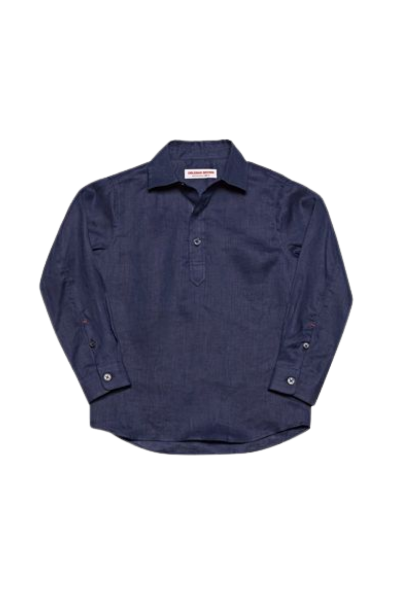 Orlebar Brown Linen Shirt — Navy
