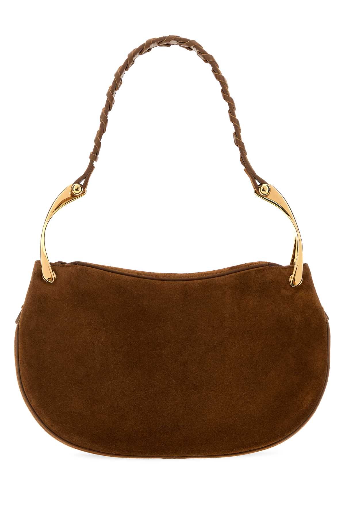 Alexander McQueen Suede Shoulder Bag — Brown