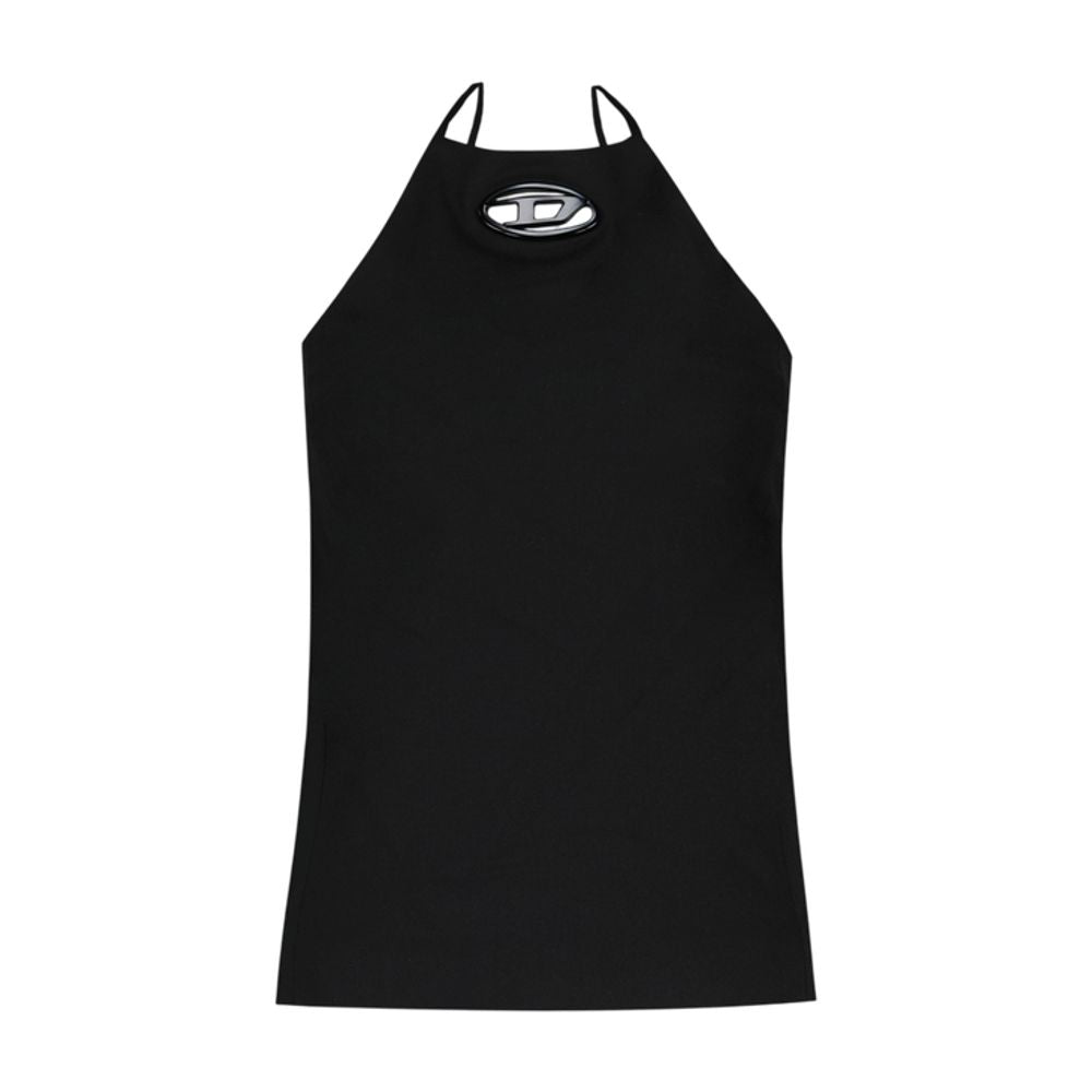 Diesel Logo-Embroidered Tank Top — Black
