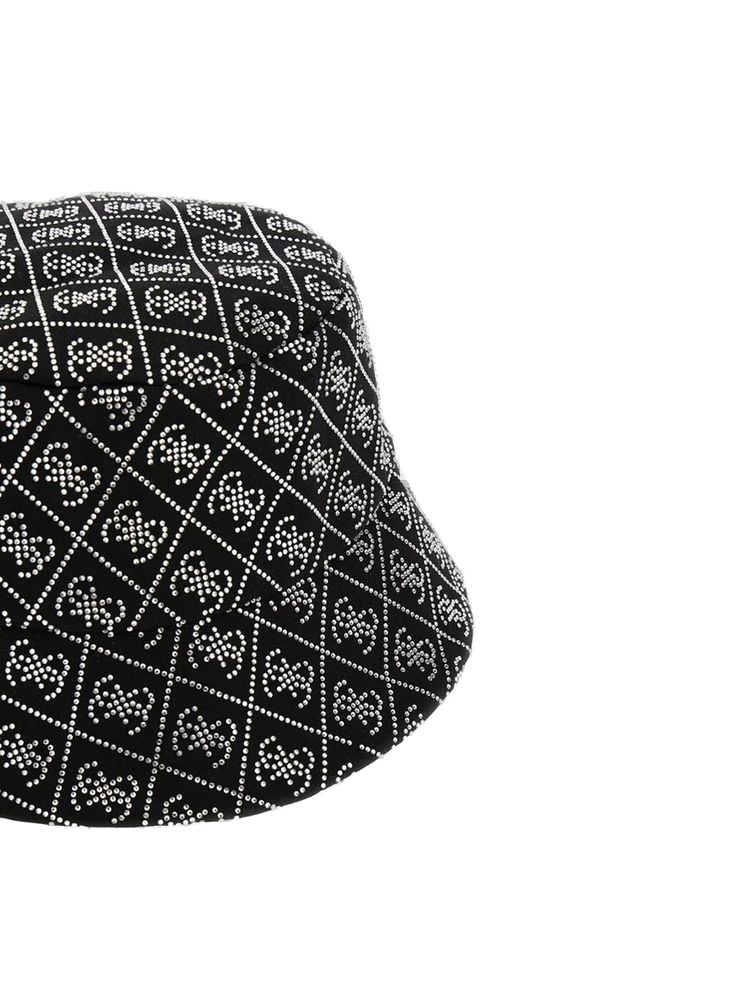 Guess AW5285 Studded Geometric Cotton Bucket Hat — Black