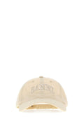 Ganni Washed Washed Organic Cotton Baseball Cap — Beige