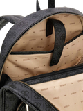 Guess Logo-Print Polyurethane Backpack — Black