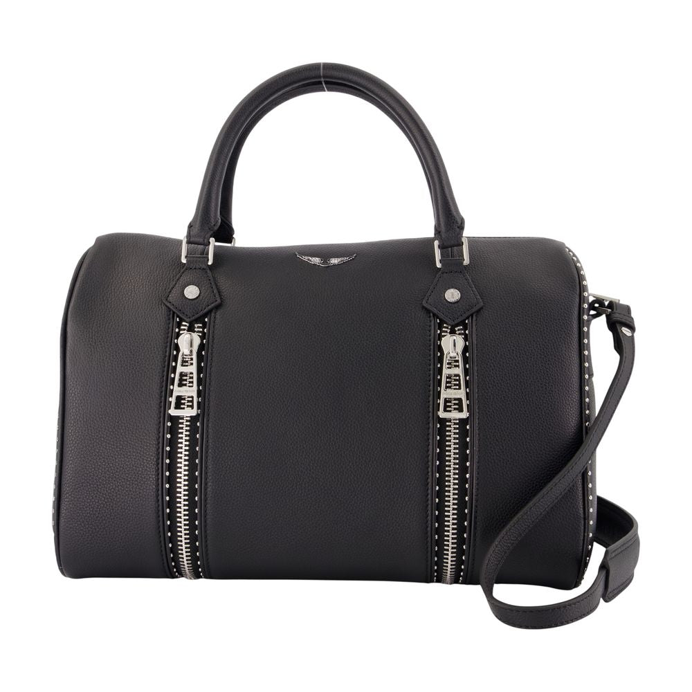 Zadig & Voltaire Studded Cowhide Top Handle Bag — Black