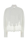 Ermanno Scervino Lace-Trimmed Cotton Shirt — White