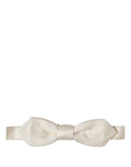 Dolce & Gabbana Silk Textured Bow Tie — Beige