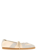 Maison Margiela Suede and Leather Colorblock Flat — Beige
