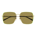 Gucci GG1955SA002 Square Metal Frame Sunglasses — Green