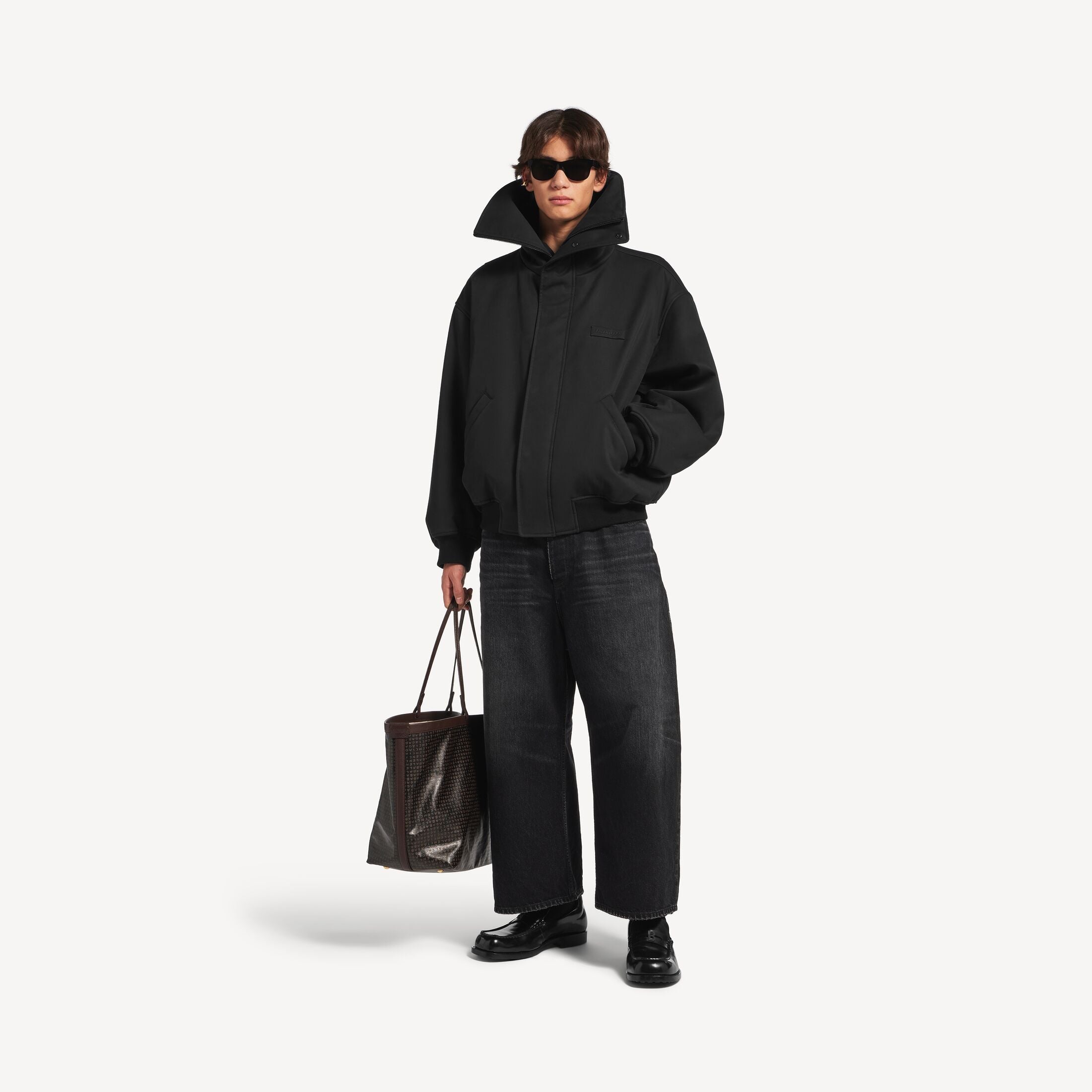 Balenciaga Round Fit Denim Jeans — Black