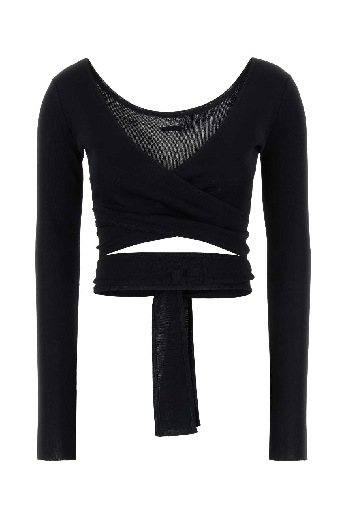 Ferragamo Incrocio Cardigan — Black