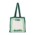 Casablanca Crocheted Cotton Tote Bag — Green