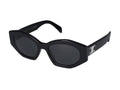 Celine CL40238U Logo-Embellished Oval Sunglasses — Black