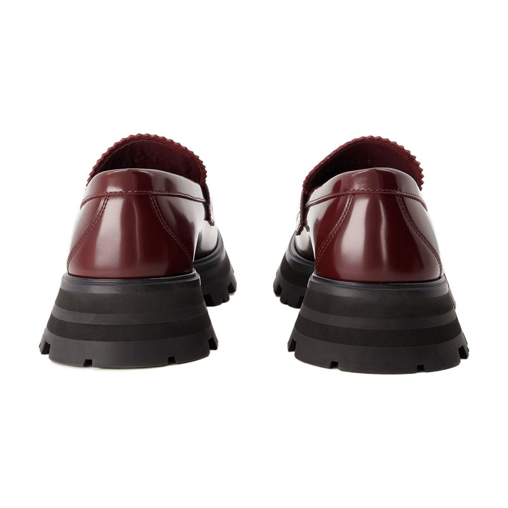 Alexander McQueen Leather Loafer — Burgundy