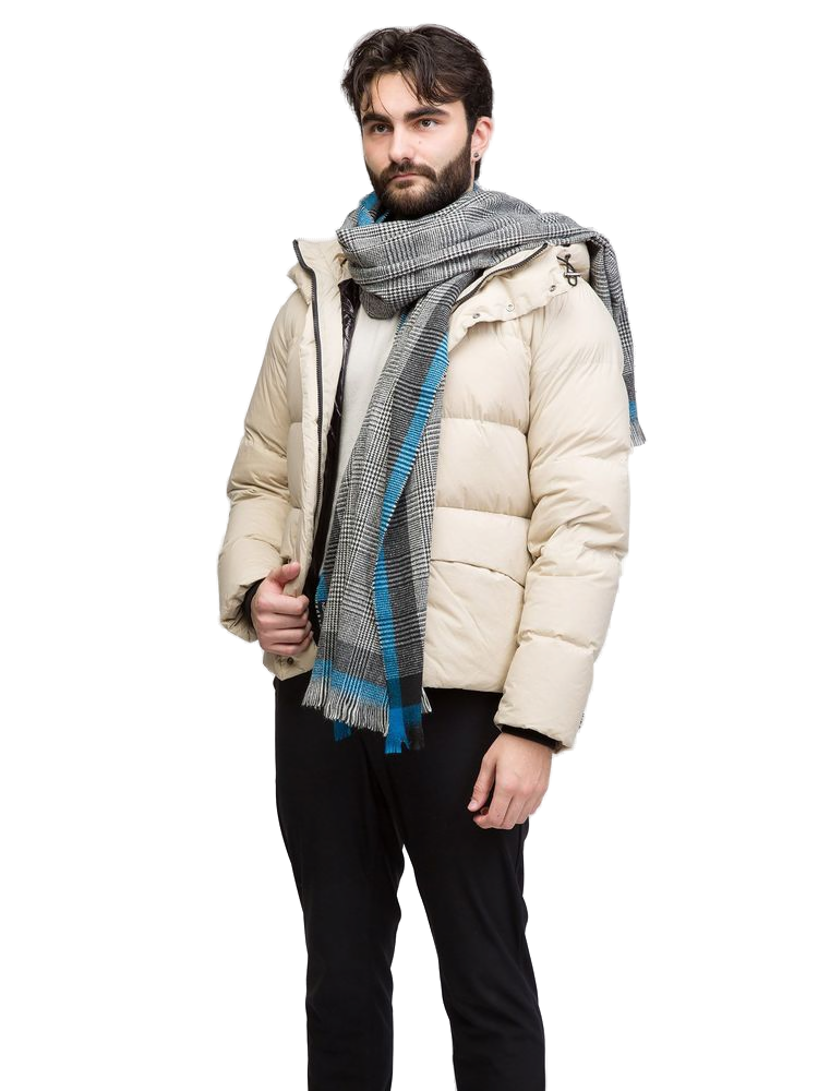 Momo Design Checkered Wool Blend Scarf — Black