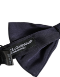 Dolce & Gabbana Silk Adjustable Neck Bow Tie — Navy