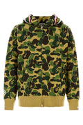 Bape Camo-Print Cotton Hoodie — Green