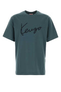 Kenzo Logo-Printed Cotton T-Shirt — Gray