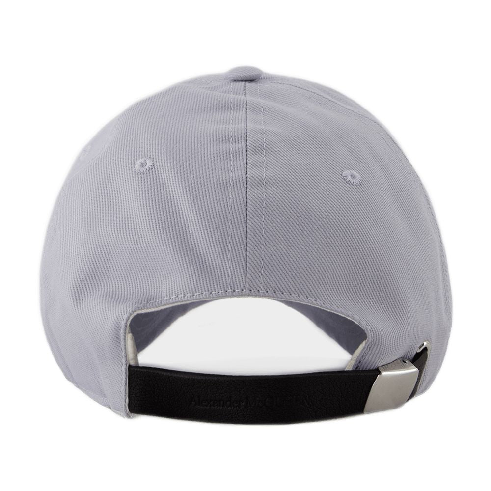 Alexander McQueen 688658 Logo-Embroidered Cotton Baseball Cap — Gray