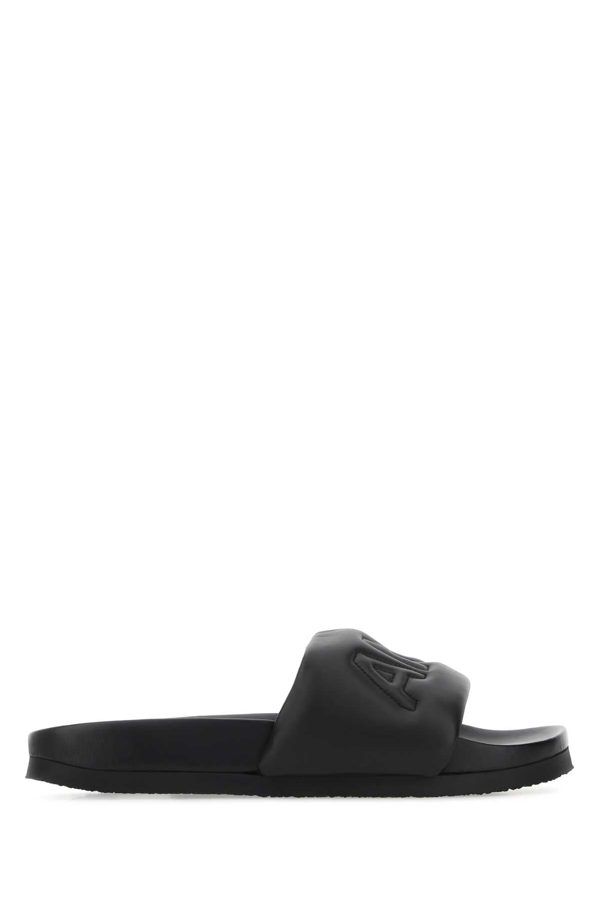 Ambush Leather Slider — Black