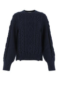 Stella McCartney Cable-Knit Sweater — Navy