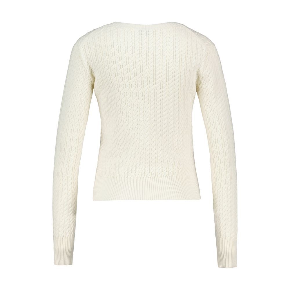 Kenzo Cable-Knit Cotton Sweater — White