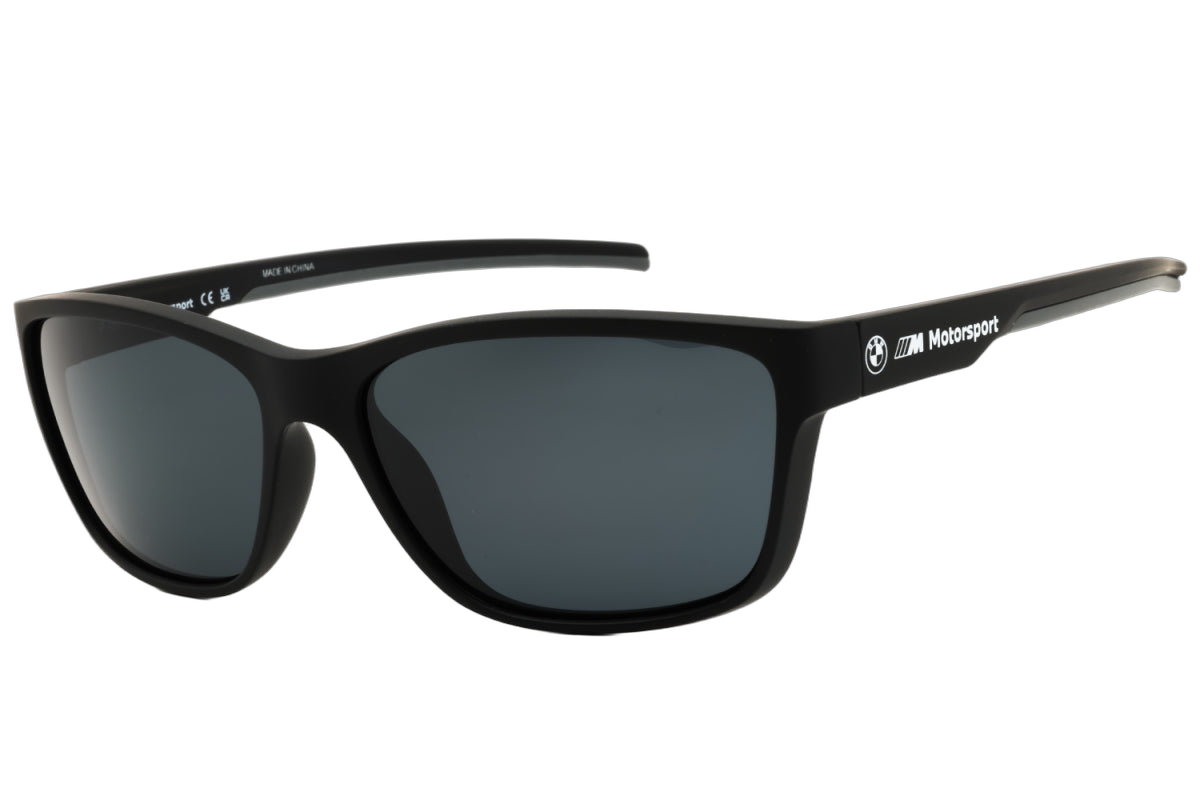Bmw BS003602D Rectangle Full Rim Sunglasses — Black
