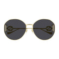 Gucci GG1206SA002 Logo Round Frame Sunglasses — Gold