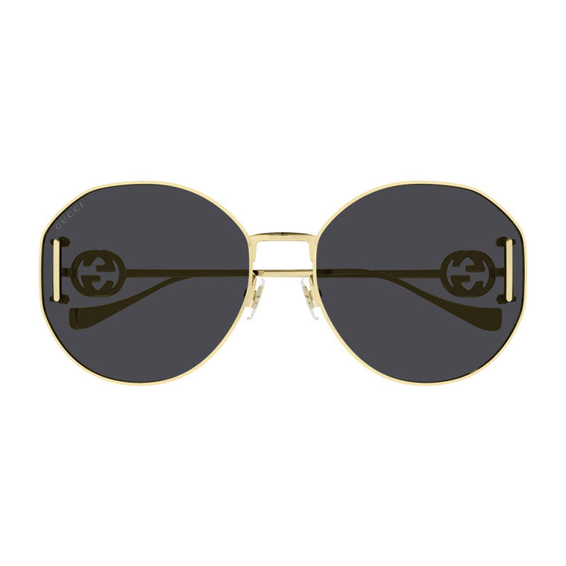 Gucci GG1206SA002 Logo Round Frame Sunglasses — Gold
