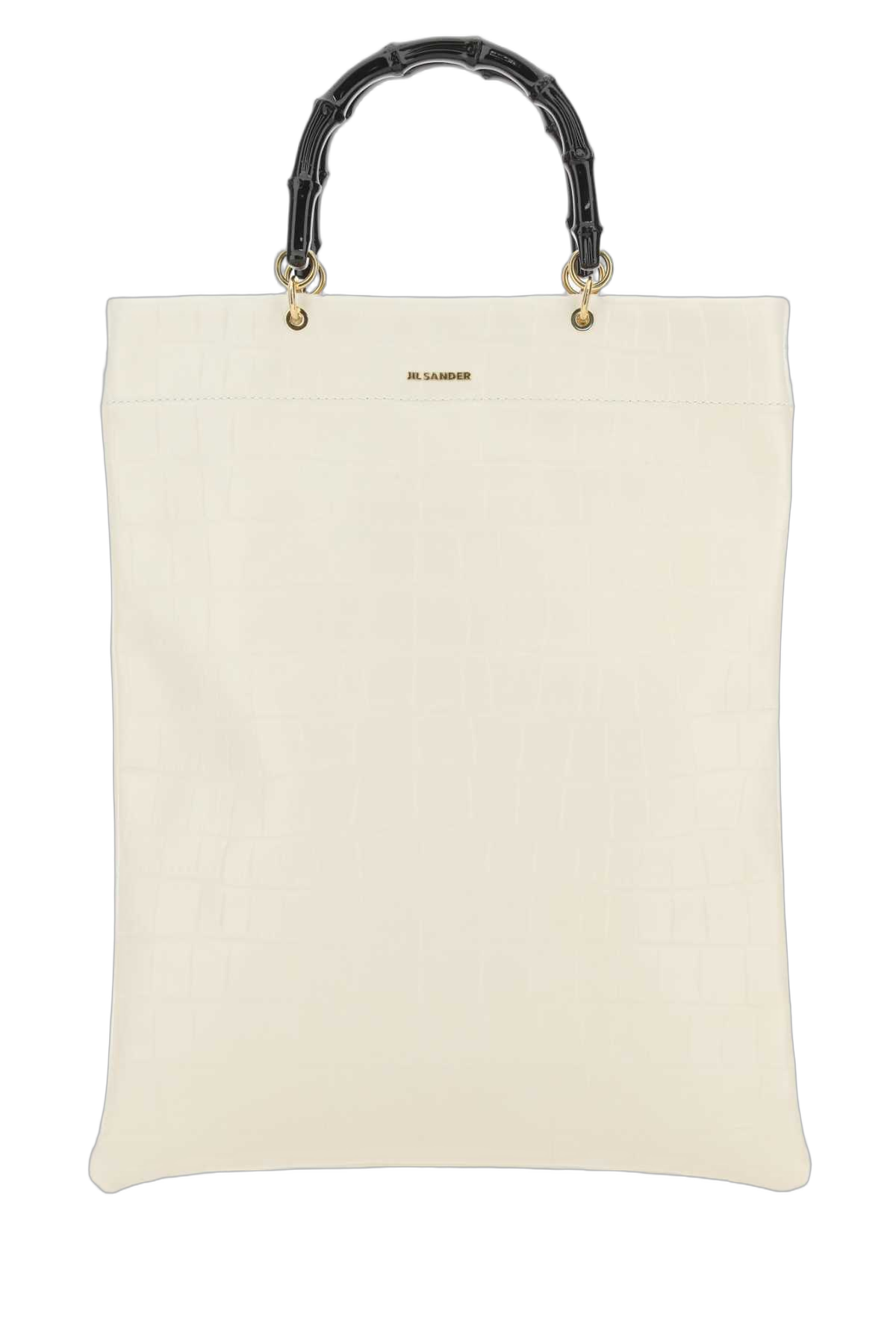 Jil Sander Leather Top Handle Top Handle Bag — Beige