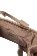 Liu Jo Structured Polyester Shoulder Bag — Beige