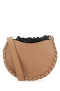 Chloé Braided Leather Shoulder Bag — Beige