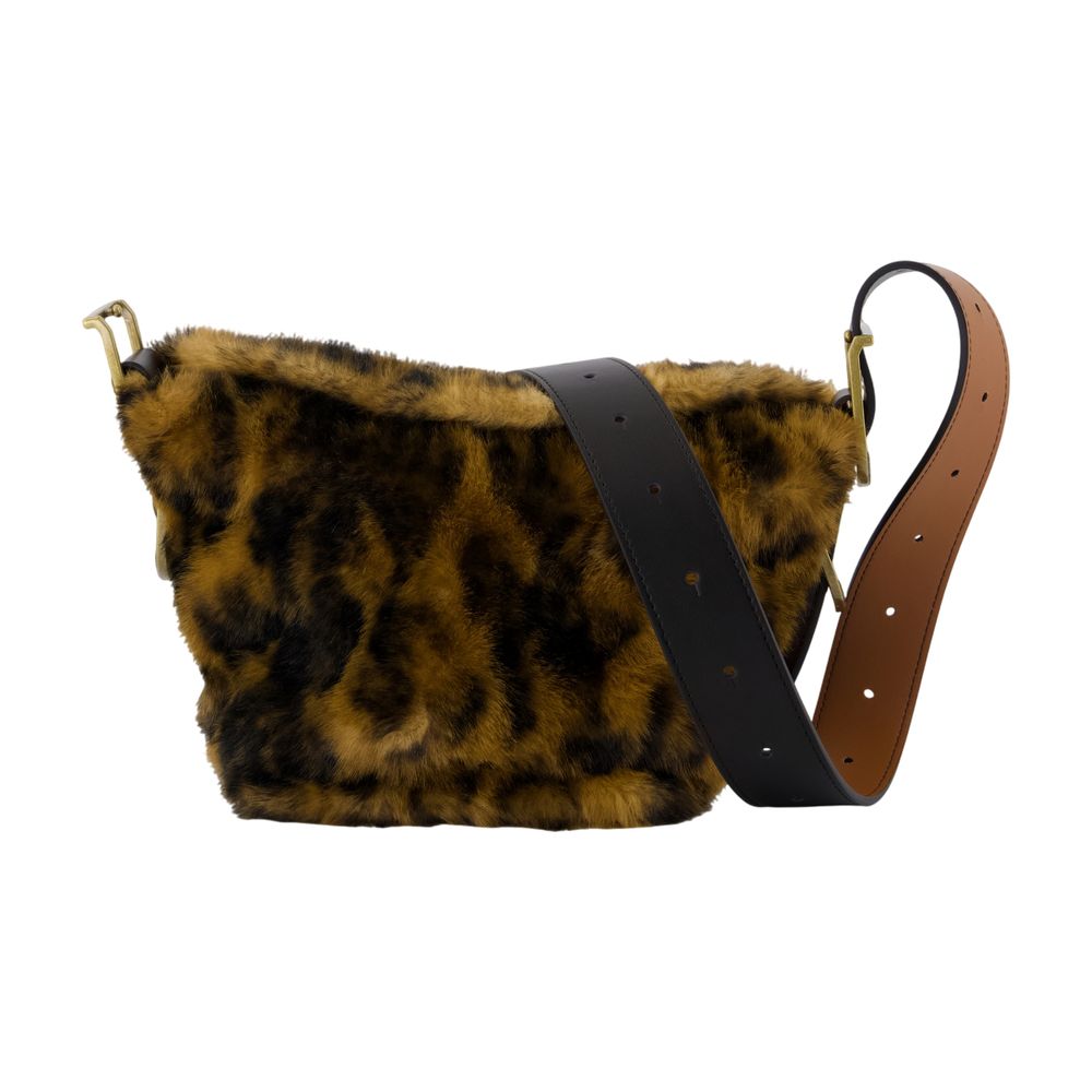 Zadig & Voltaire Leopard Print Faux Fur Crossbody Bag — Brown