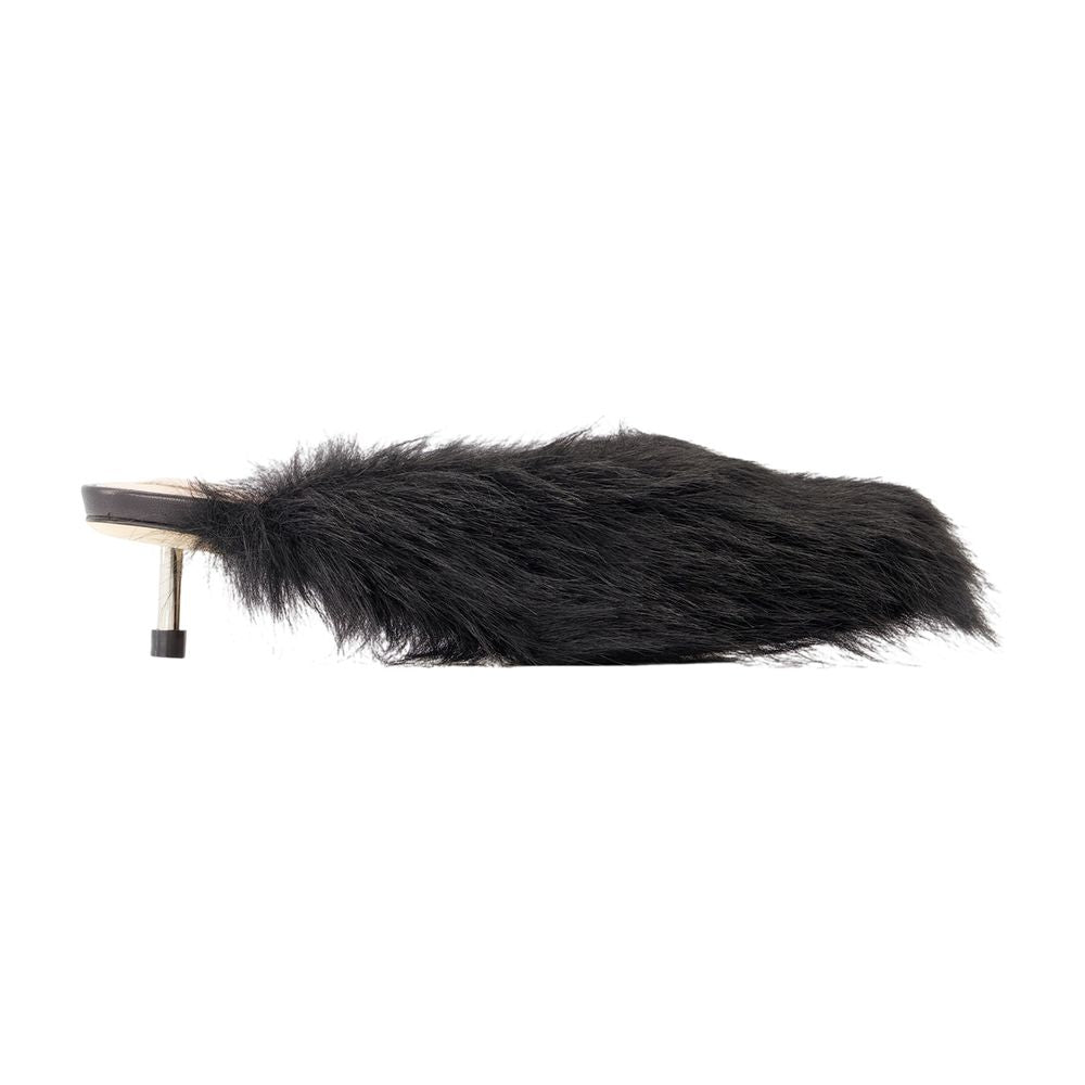 Simone Rocha Faux Fur Slipper — Black