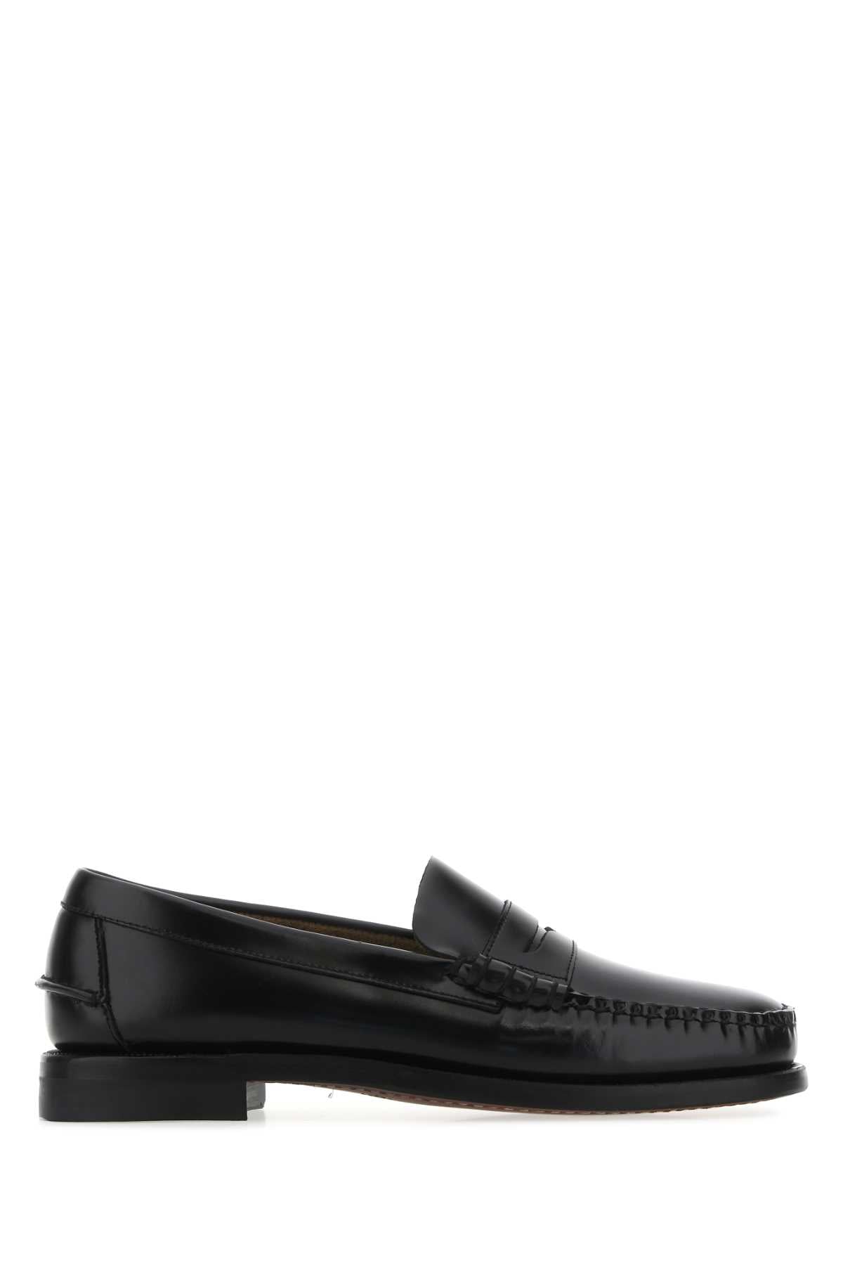 Sebago Leather Moccasin Loafer — Black