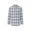 Burberry Plaid Cotton Shirt — Blue
