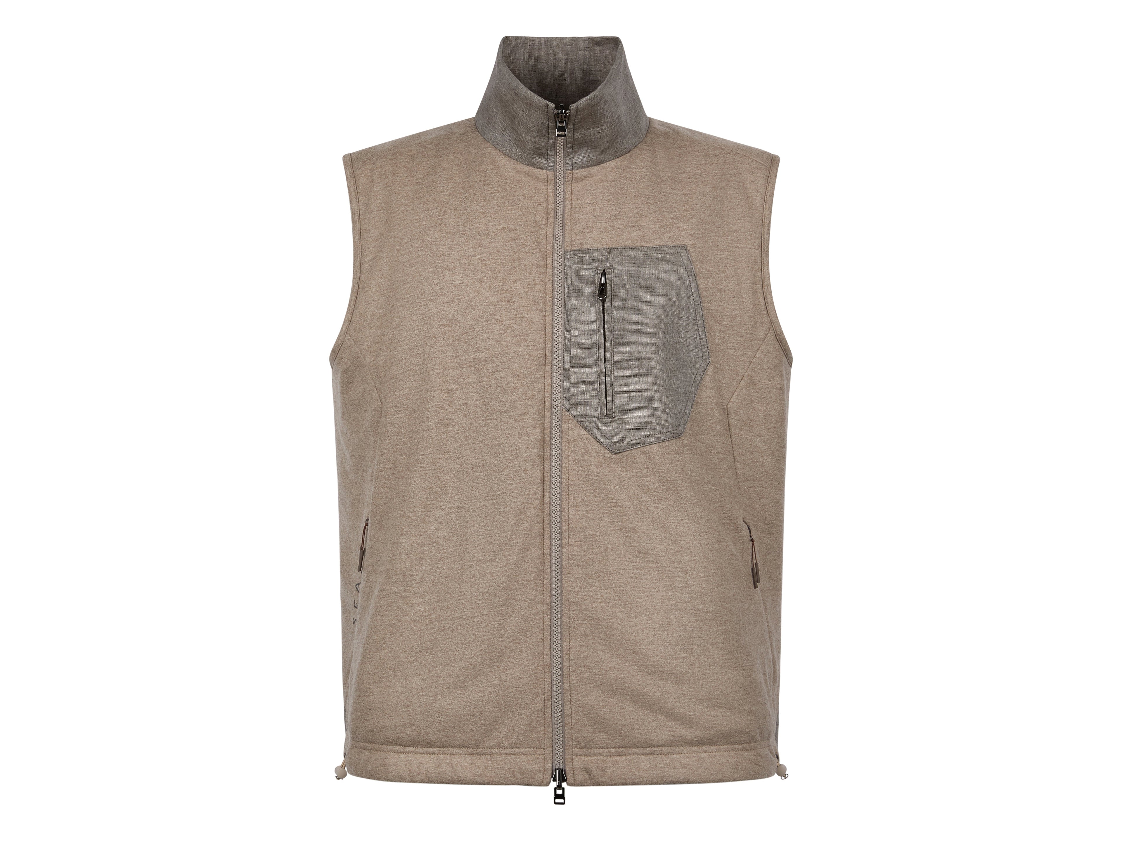Sease Padded Explorer Vest — Beige