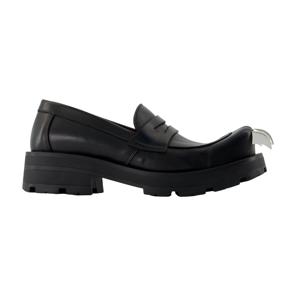 Charles Jeffrey Loverboy Chunky Sole Calfskin Loafer — Black