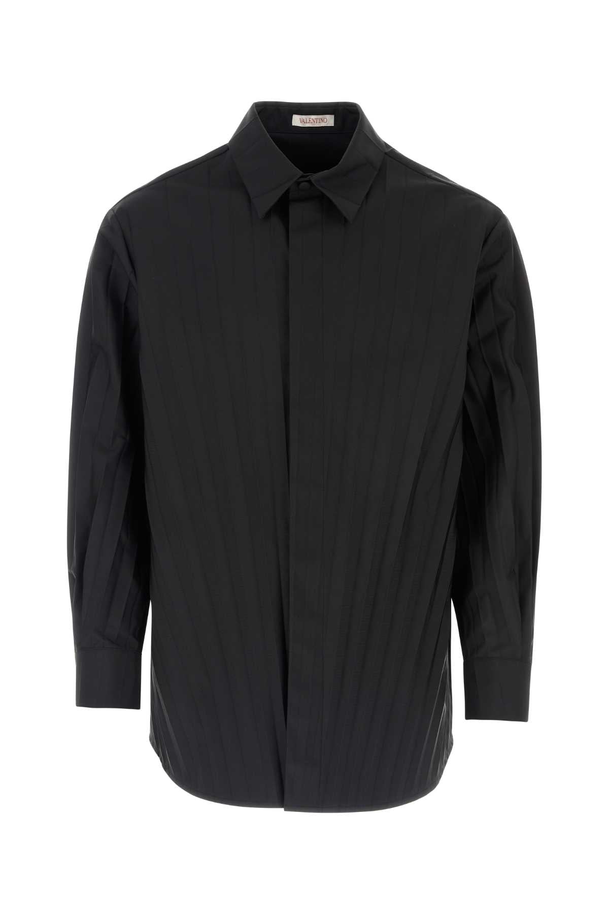 Valentino Garavani Tech Nylon Oversize Shirt — Black