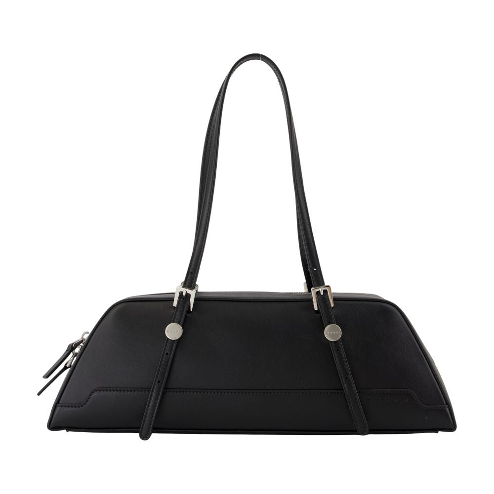 Marni Leather Duffle Shoulder Bag — Black