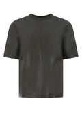 Amiri Leather T-shirt — Brown