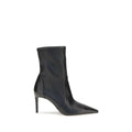 Stuart Weitzman Pointed-Toe Stiletto Ankle Boot — Black