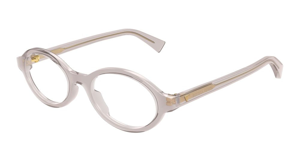Bottega Veneta BV1367O Acetate Round-Frame Eyeglasses — Grey