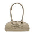 Diesel Quilted Leather Dome Shoulder Bag — Beige