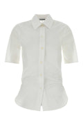 Jil Sander Cotton Button-Front Shirt — White