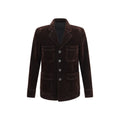 Tom Ford Cotton-Blend Velvet Blazer — Brown