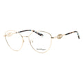 Ferragamo SF2220R712 Cat-Eye Eyeglasses — Gold